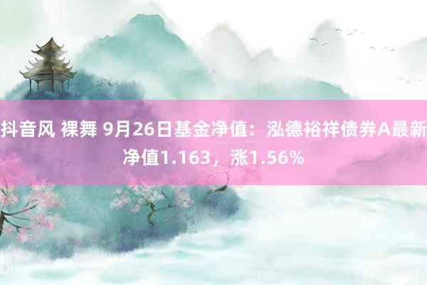 抖音风 裸舞 9月26日基金净值：泓德裕祥债券A最新净值1.163，涨1.56%