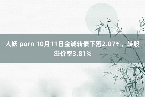 人妖 porn 10月11日金诚转债下落2.07%，转股溢价率3.81%