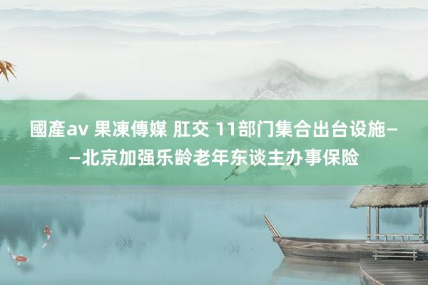 國產av 果凍傳媒 肛交 11部门集合出台设施——北京加强乐龄老年东谈主办事保险