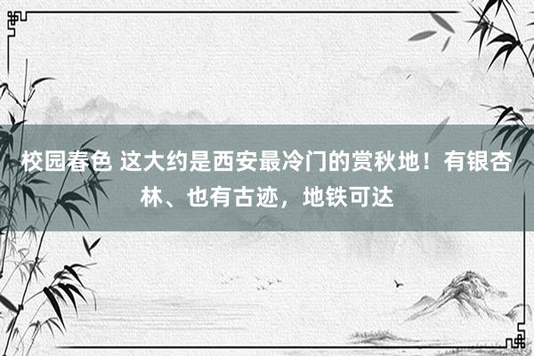 校园春色 这大约是西安最冷门的赏秋地！有银杏林、也有古迹，地铁可达