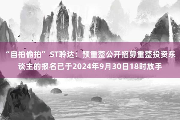 “自拍偷拍” ST聆达：预重整公开招募重整投资东谈主的报名已于2024年9月30日18时放手