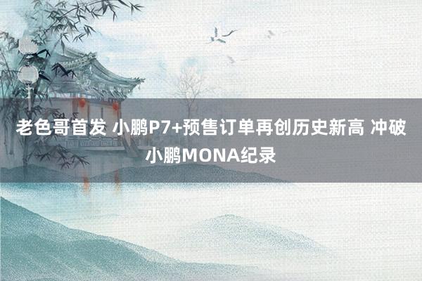 老色哥首发 小鹏P7+预售订单再创历史新高 冲破小鹏MONA纪录